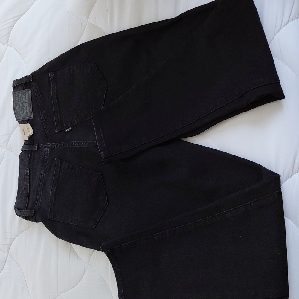 Levi's High Waisted Mom Jeans Flash Black Sz 26 Nwt - Picture 6 of 12
